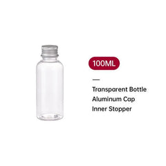 20pcs Brown Transparent Cosmetic Bottles with Aluminum Lids for Packaging - Brown-200ml