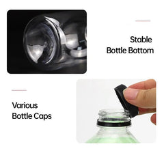 20pcs 250ml Reusable Plastic Juice Bottles 38mm Caliber Clear Beverage Container - Bottle-20pcs-Glossy -Black