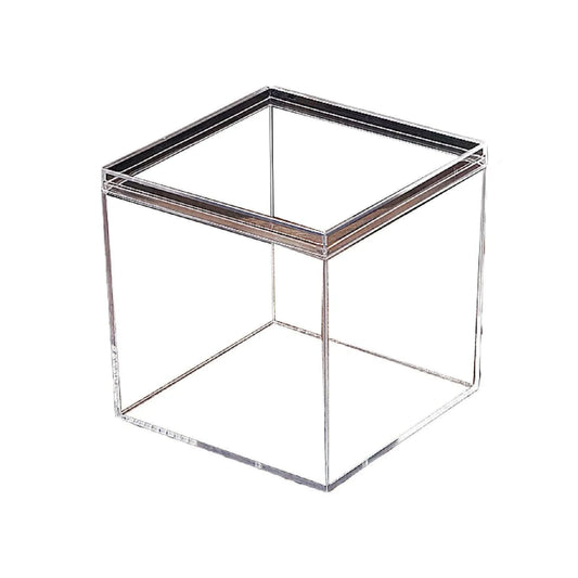 10pcs Clear Acrylic Plastic Boxes Square Storage Containers for Food Small Item - 10pcs-85-85-85