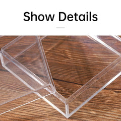 10pcs Clear Acrylic Plastic Boxes Square Storage Containers for Food Small Item - 10pcs-85-85-85
