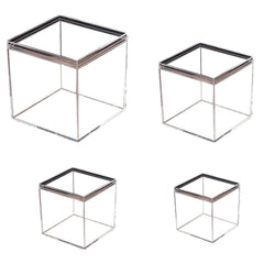 10pcs Clear Acrylic Plastic Boxes Square Storage Containers for Food Small Item - 10pcs-85-85-85