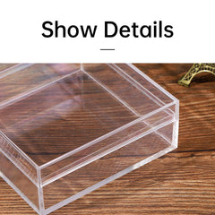 10pcs Clear Acrylic Plastic Boxes Square Storage Containers for Food Small Item - 10pcs-85-85-85