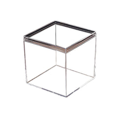 10pcs Clear Acrylic Plastic Boxes Square Storage Containers for Food Small Item - 10pcs-85-85-85
