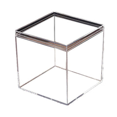 10pcs Clear Acrylic Plastic Boxes Square Storage Containers for Food Small Item - 10pcs-85-85-85