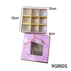 25X Valentines Day 9/12Grids Chocolate Box Gourmet Desserts Gift Display Window - Tiffany 9Grids-12-12-4-25pcs