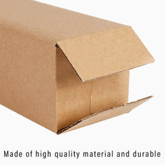 50pcs Long Strip Carton Flat Square Durable Shipping Boxes for Packaging Storage - 10cm x 10cm x 42cm