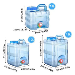 Outdoor Water Bucket Household Storage Car Water Tank Drinking Water Storage - 10L