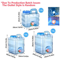 Outdoor Water Bucket Household Storage Car Water Tank Drinking Water Storage - 10L