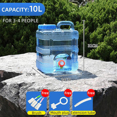 Outdoor Water Bucket Household Storage Car Water Tank Drinking Water Storage - 10L