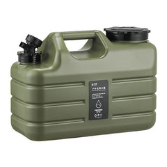 Outdoor Camping Water Storage Bucket with Faucet Portable Square Drinking Tank - 18L