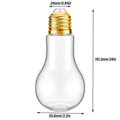 50PCS 100ML Transparent Bulb Bottle Plastic Candy Jar Storage Container Reusable