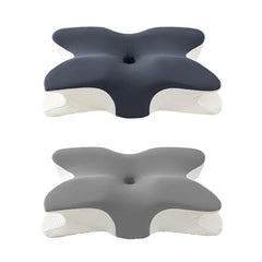 Memory Foam Butterfly Pillow Neck Support Slow Rebound Cervical Pillow - Dark Grey