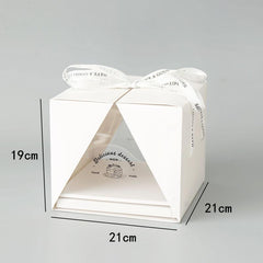 10x Clear Cake Box Set 4 6 8 Inch Durable Versatile Display Packaging Containers - 10pcs-6inch
