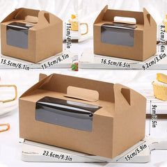 25pcs Portable Cupcake Packaging Box with Transparent Window for Easy Opening - Pink-4Cup