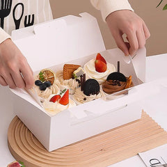 25pcs Portable Cupcake Packaging Box with Transparent Window for Easy Opening - Pink-4Cup