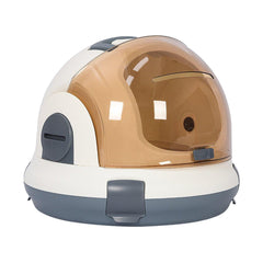 Portable Cat Carrier Space Capsule Large Capacity Aviation Travel Kitty Basket - Grey