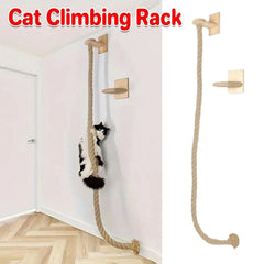 Cat Climbing Frame Rope Leash Jumping Platform for Cats Interactive Play Set