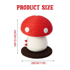 Red Mushroom Cat Climbing Frame Vertical Scratching Post Board Pet Furniture