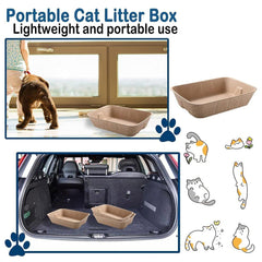 5pcs Disposable Cat Litter Pan Open Design Easy Clean Litter Box Pet Cleaning