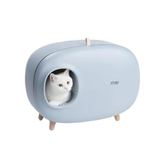 Cat Litter Box Semi-closed Cat Supplies Cat Toilet Drawer Large Cat Litter Box - Green