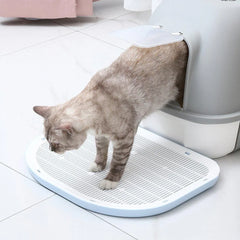 Anti Spill Cat Litter Mat Double Layer Pet Toilet Mat for Litter Box - Grey