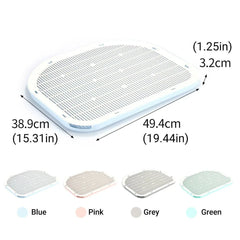 Anti Spill Cat Litter Mat Double Layer Pet Toilet Mat for Litter Box - Pink