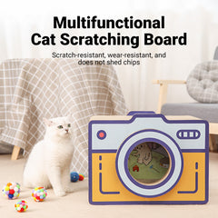 Cat Scratcher Bed Retro Camera Design Corrugated Cardboard Cat Nest Pet House