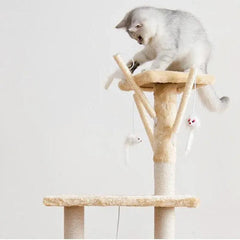 Cat Tree Scratching Post Gym House Condo Scratcher Furniture Tower - Brown
