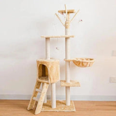Cat Tree Scratching Post Gym House Condo Scratcher Furniture Tower - Brown