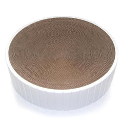 2In1 Cat Scratching Board Round Cat Scratcher Pad Lounge Bed Bowl Pet Sofa House - Pink