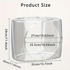 Transparent Capsule Cat Litter Box Semi Enclosed Cat House for Indoor Use