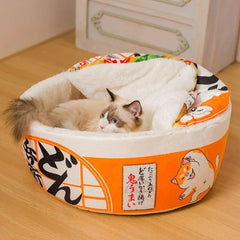 Insulated Winter Pet House Warm Bubble Bucket Dog Kennel Cat Shelter Indoor - Orange-M
