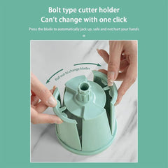 Multifunctional Vegetable Cutter Drum Slicer Kitchen Hand Cranked Grater Tool - White