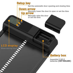 Automatic Induction Electric Stainless Steel Coop Door Intelligent Timer Control