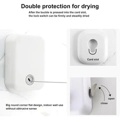 Invisible Clothesline Indoor Drying Rope Wall Mounted Laundry Retractable Line - Grey