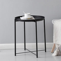 Small Coffee Table Simple Tray Mini Round Table Compact Side Table Living Room