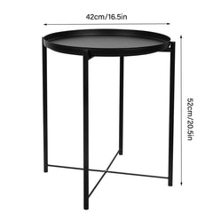 Small Coffee Table Simple Tray Mini Round Table Compact Side Table Living Room