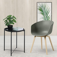 Small Coffee Table Simple Tray Mini Round Table Compact Side Table Living Room