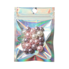 100/200X Iridescent Zip Bags for Food Storage & Holographic Makeup Pouch - 20*30cm 200PCS