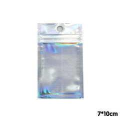 100/200X Iridescent Zip Bags for Food Storage & Holographic Makeup Pouch - 20*30cm 200PCS