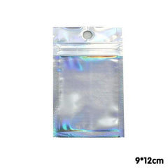 100/200X Iridescent Zip Bags for Food Storage & Holographic Makeup Pouch - 20*30cm 200PCS