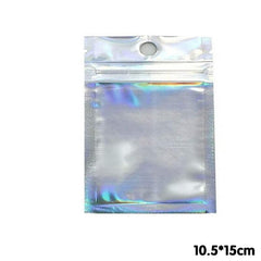 100/200X Iridescent Zip Bags for Food Storage & Holographic Makeup Pouch - 20*30cm 200PCS