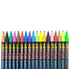 Flysea 12-80 Colours Acrylic Paint Pens Painting Stone Ceramic Glass Markers 0.7 - 35-Colour Set (15 Medium+ 20 Fine Tip)