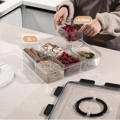 Portable Household Kitchen Refrigerator Storage Box Food Organizer Fresh Keeper - Black