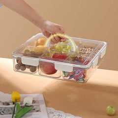 Portable Household Kitchen Refrigerator Storage Box Food Organizer Fresh Keeper - Black