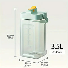 Large Capacity 3.5L Cold Water Kettle Home Use Beverage Dispenser Jug Mug - White