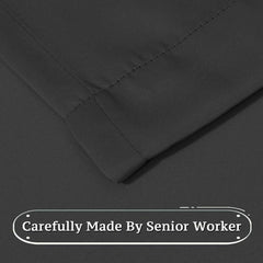 2pcs Semi Blackout Curtain Fabric Solid Colour Home Decor Drapes for Living Room - Light Grey - 132x244cm