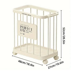 Removable Laundry Basket Clothes Organizer Household Storage Bin with Shelving