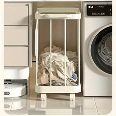 Removable Laundry Basket Clothes Organizer Household Storage Bin with Shelving