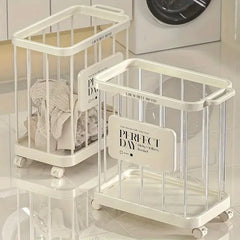 Removable Laundry Basket Clothes Organizer Household Storage Bin with Shelving